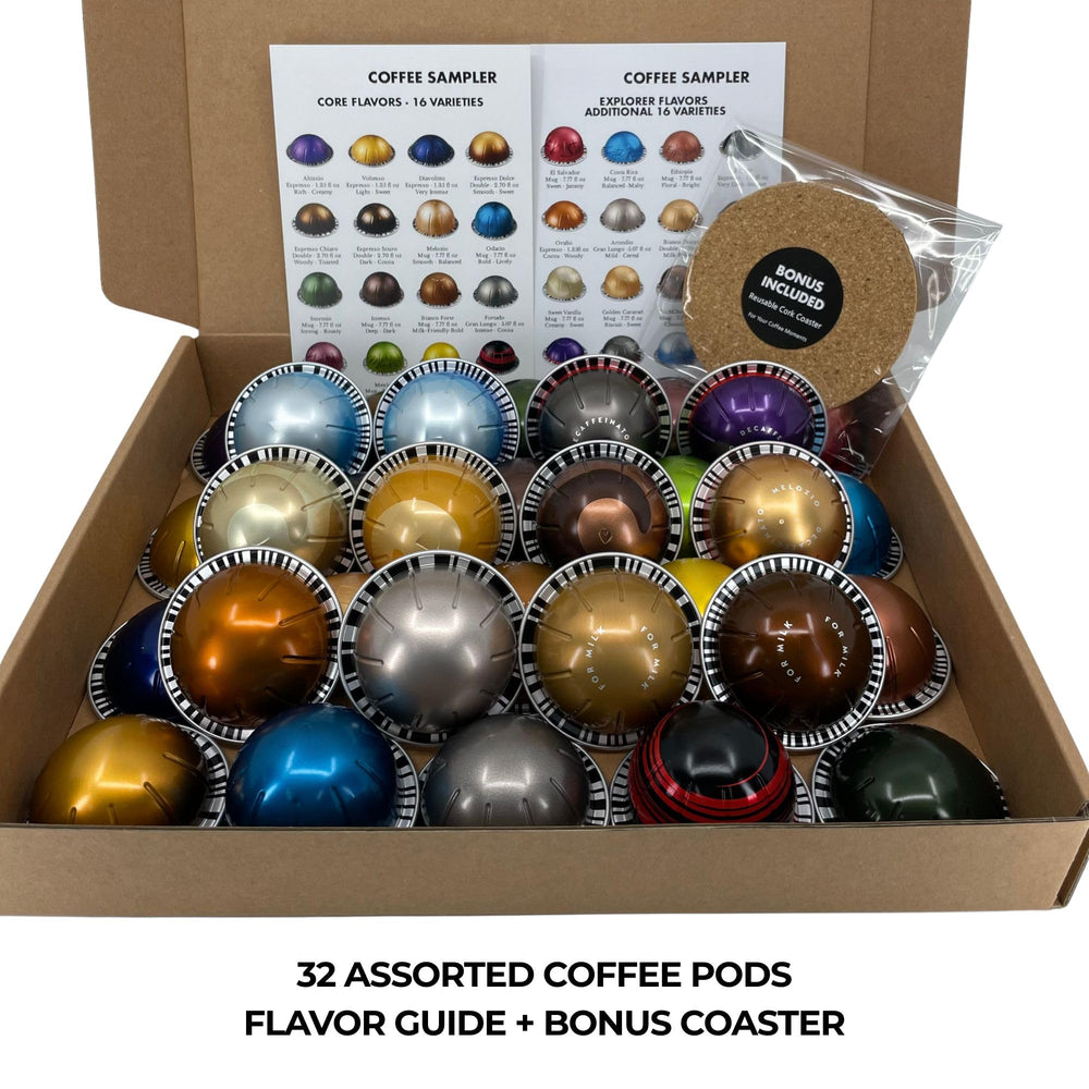 Generic discovery pod labels with two flavor guides visible helping selection and easy comparison benefit