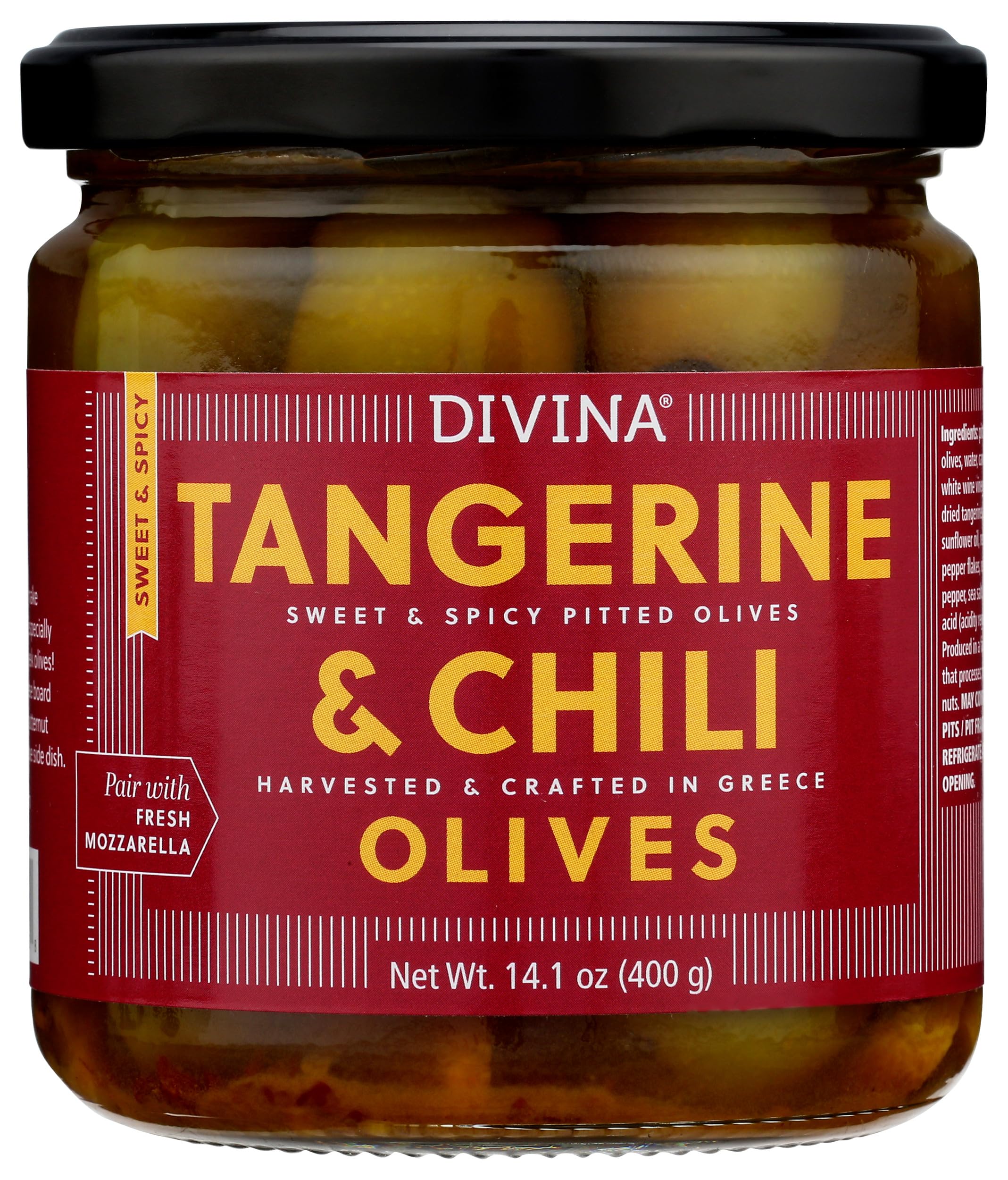 Divina jar front view showing label and 14.1 oz size, appealing for shoppers