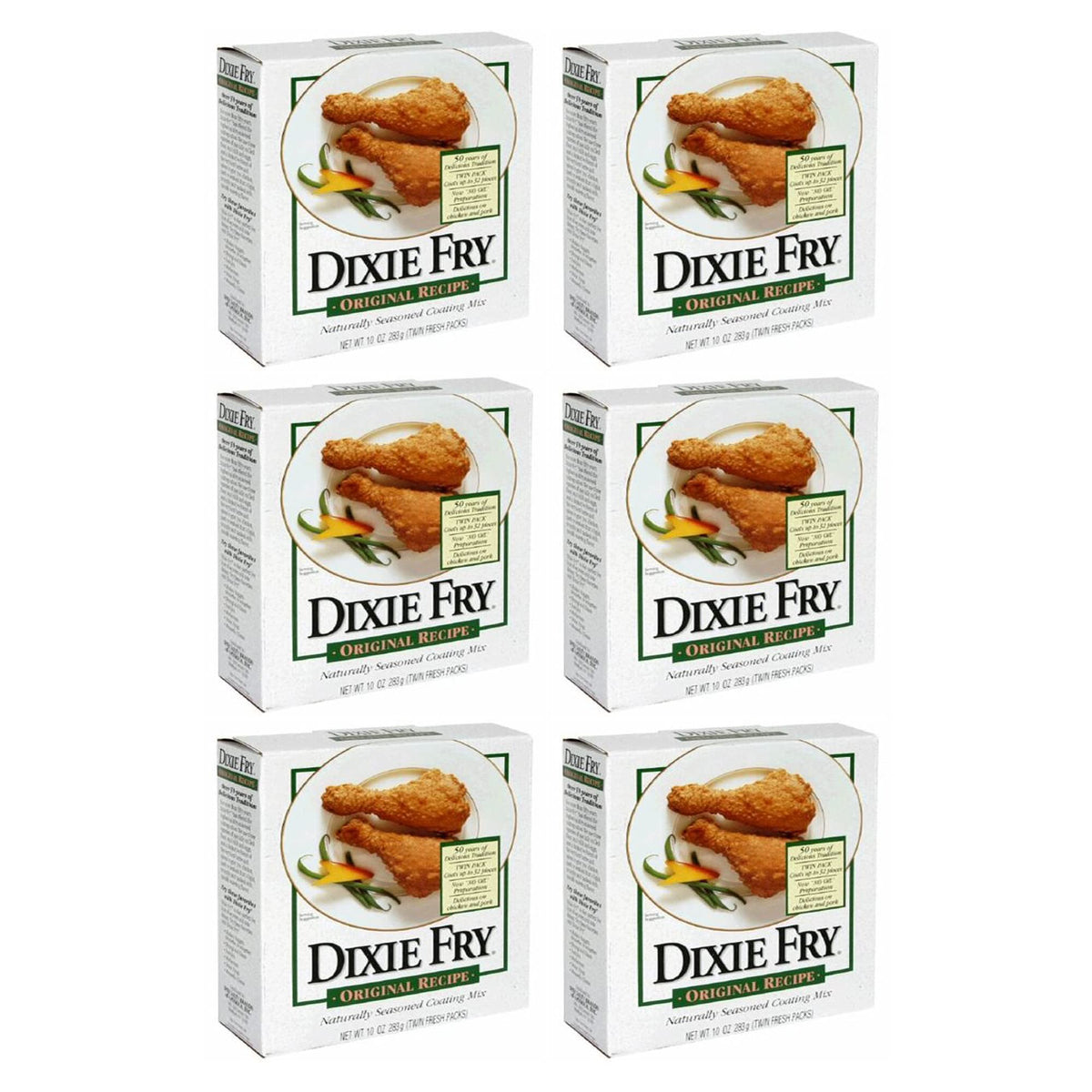 Dixie Fry front packaging shows brand and easy-to-use coating