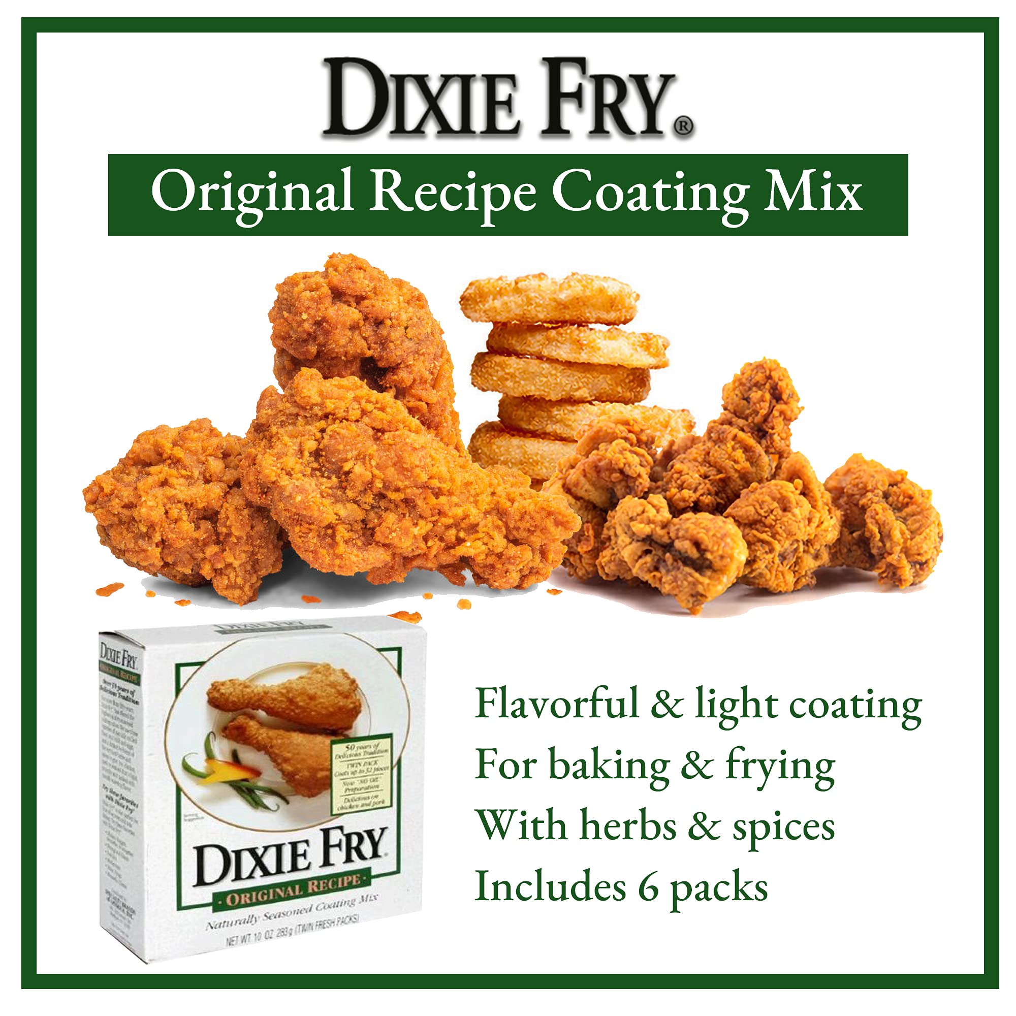 Dixie Fry open pouch texture showing fine mix for even crust