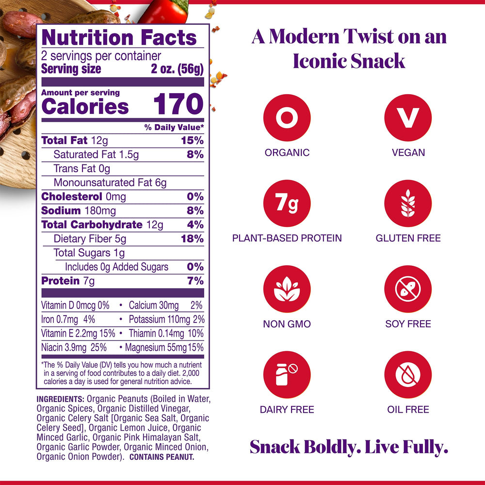 Dixie Grace's open bag with peanuts served in hand, convenient ready-to-eat benefit
