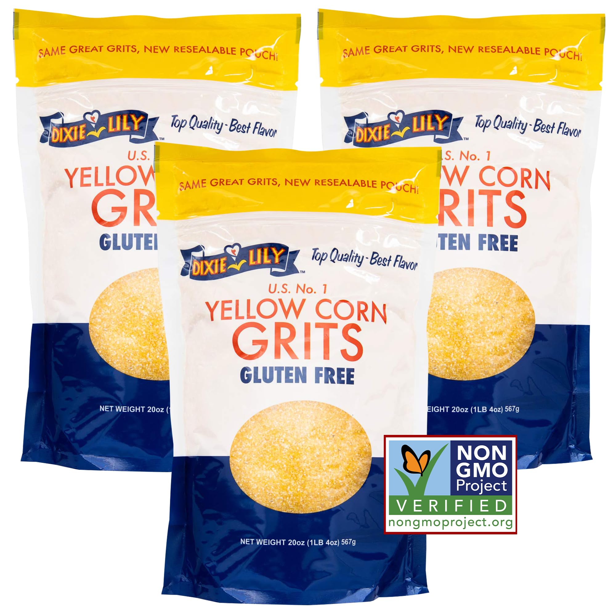 Dixie Lily front packaging showing three 20 oz bags and clear branding benefits