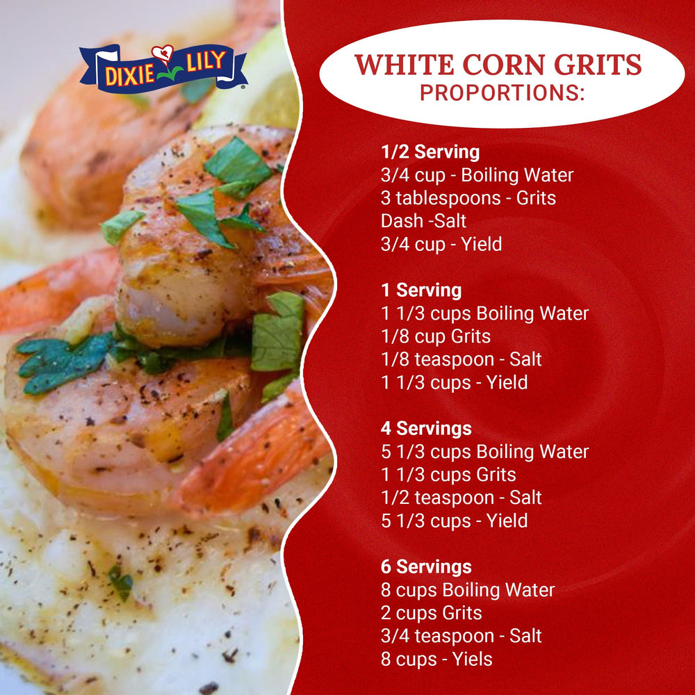 Dixie Lily served as shrimp and grits demonstrating recipe versatility