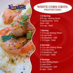 Dixie Lily served as shrimp and grits demonstrating recipe versatility
