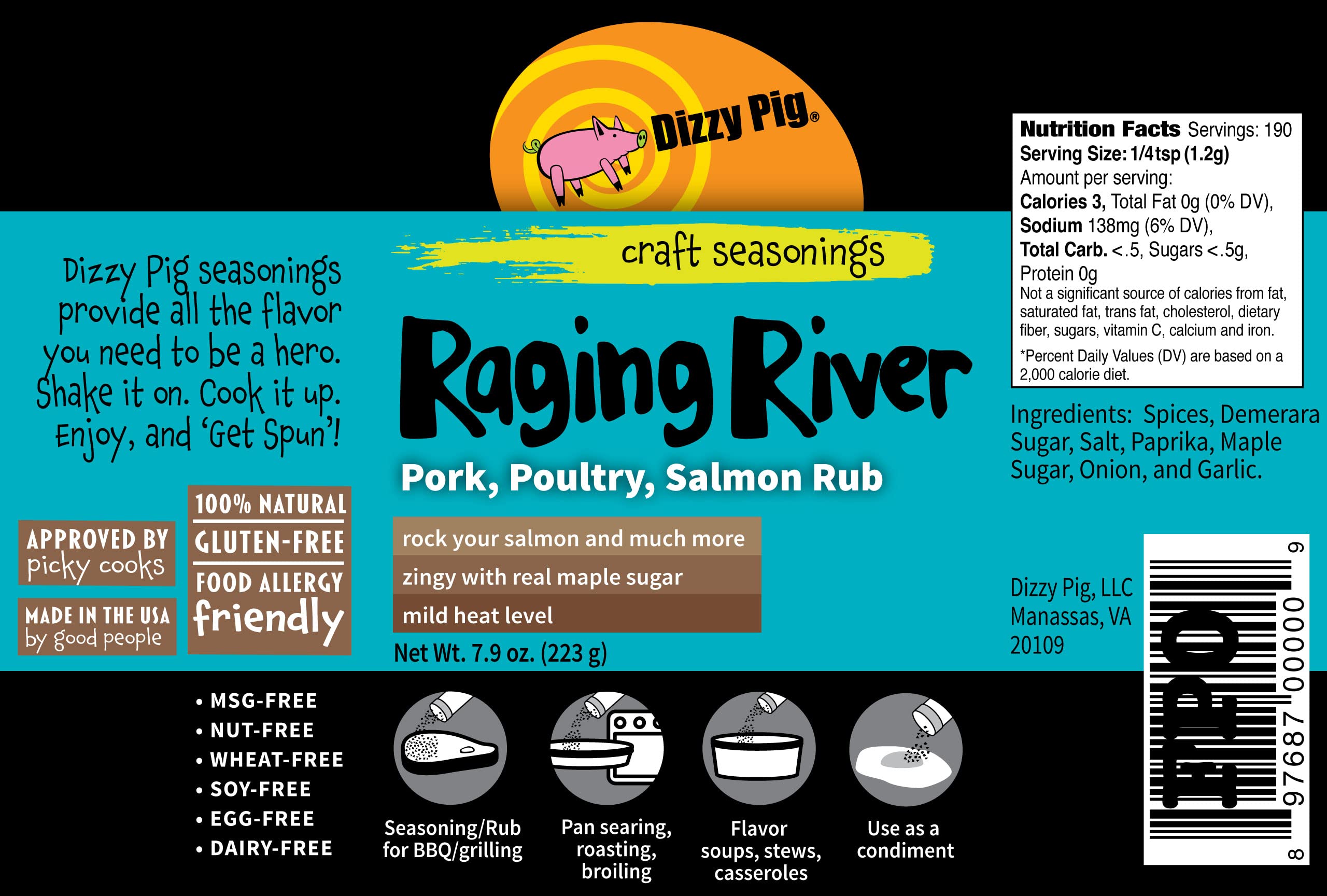 Dizzy Pig rub applied to pork chops highlighting versatility and savory caramelization