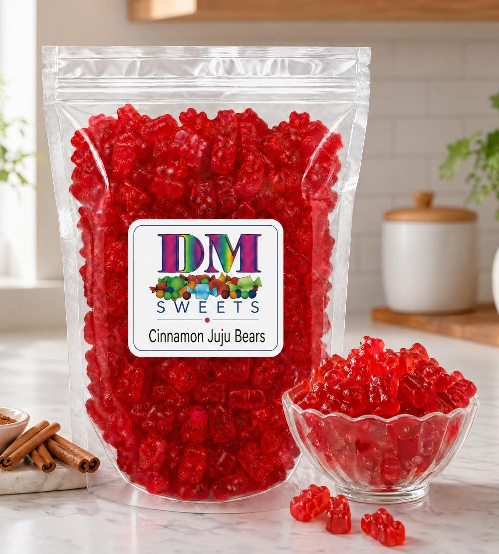 DM Sweets bag open with spoon showing convenience for serving and sharing