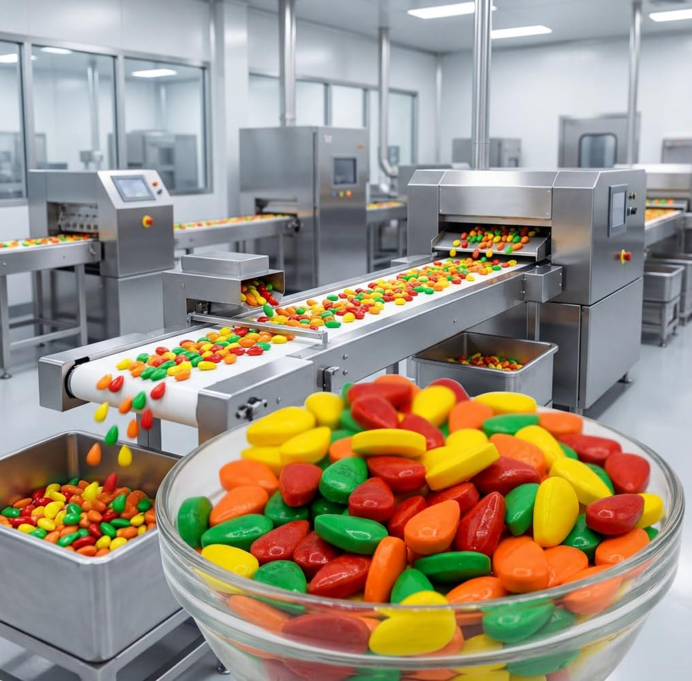 DM Sweets bag in hand demonstrating 1 lb size and generous quantity