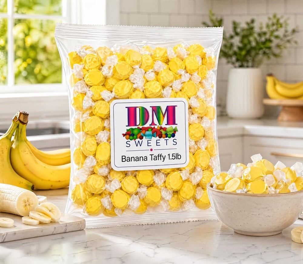 DM Sweets individually wrapped taffy pile for hygienic sharing and freshness