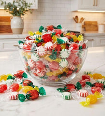 DM Sweets bowl display demonstrating variety for candy dishes and sharing