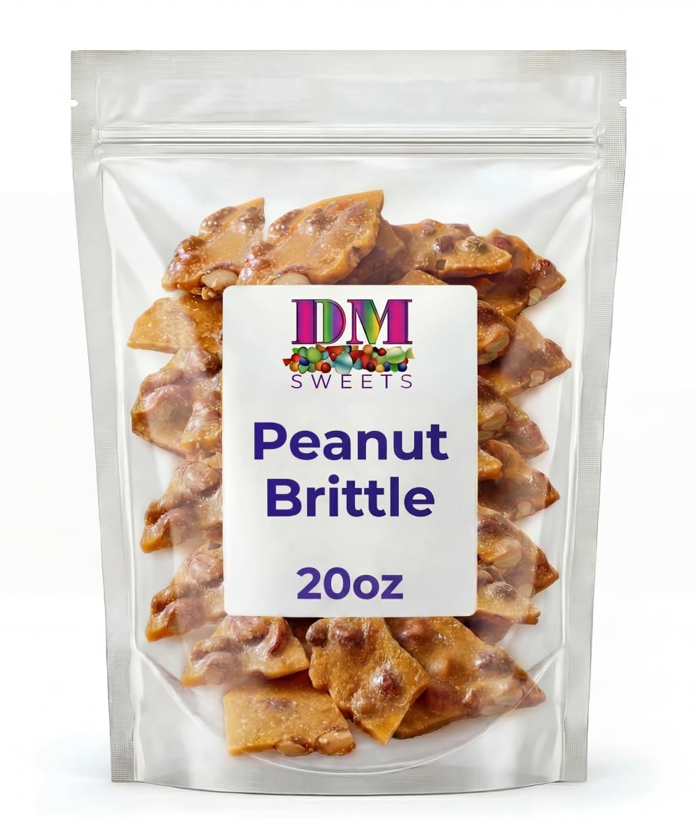 DM Sweets close-up of caramelized brittle surface highlighting crunchy texture benefit