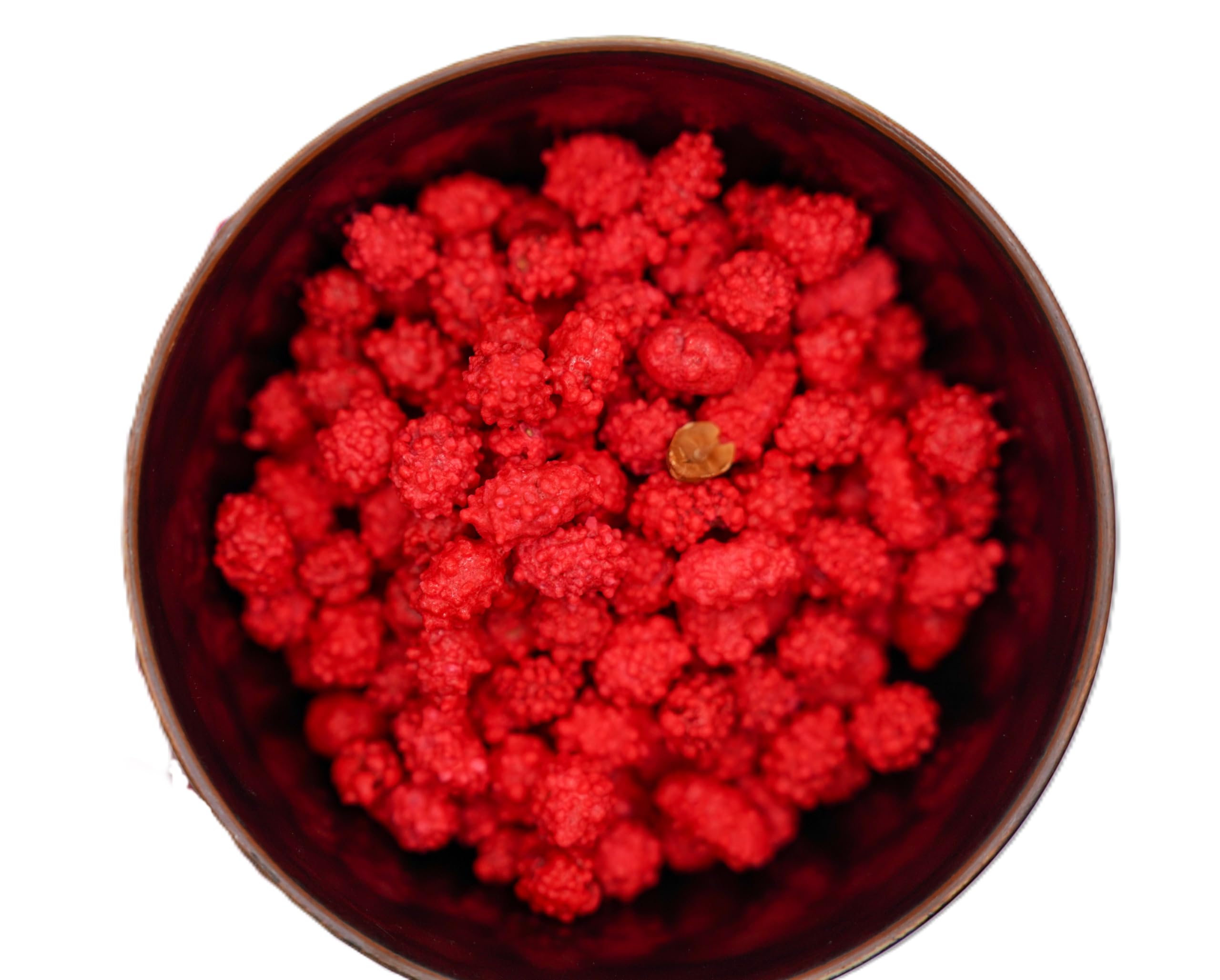 DM Sweets in a clear candy bowl at a party displaying vibrant color and sharing benefit