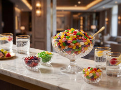 DM Sweets colorful jellybeans in a candy bowl for event display
