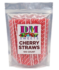 DM Sweets close-up of individual sealed straw preserving freshness