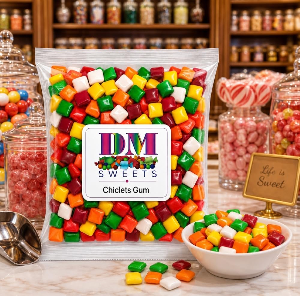 DM Sweets interior view of gum center showing soft chewability