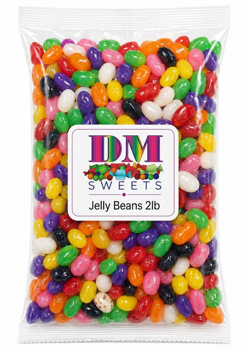DM Sweets close-up of jellybean texture illustrating soft chewy bite