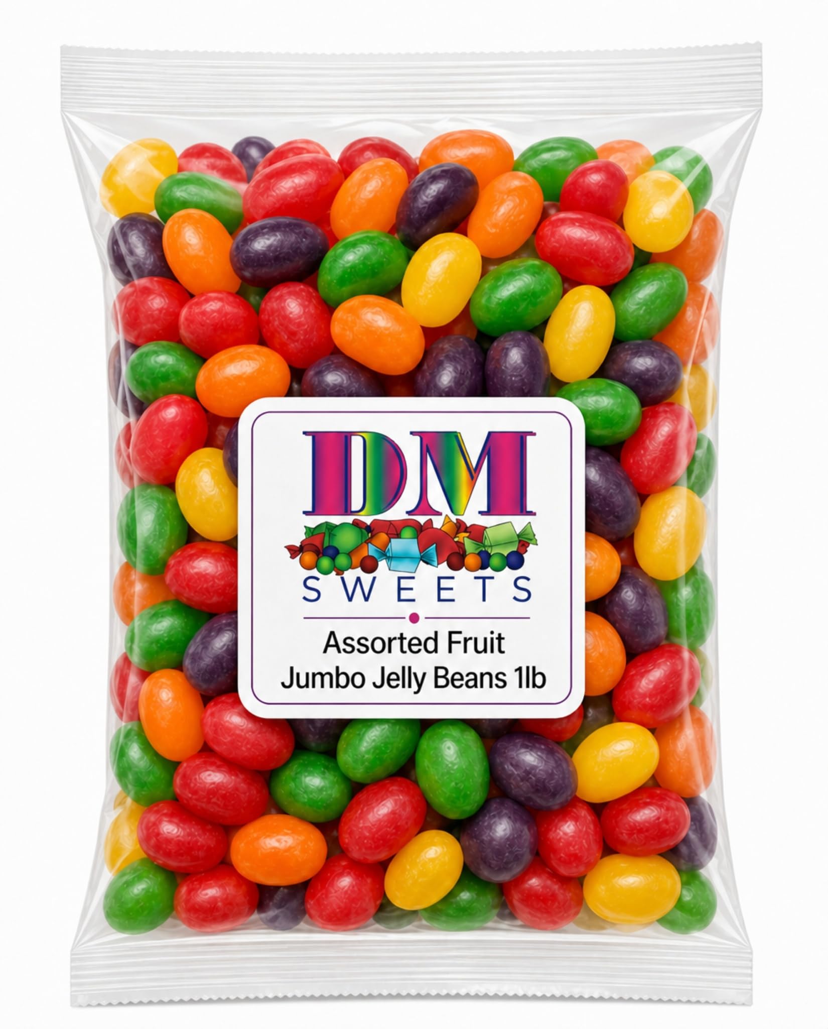 DM Sweets close-up of extra-large bean texture highlighting soft chew