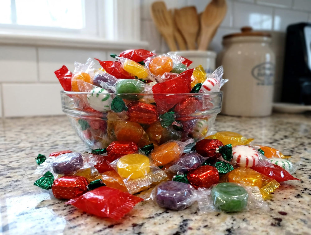 DM Sweets filled mint cross-section revealing center and flavor surprise