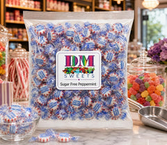 DM Sweets individually wrapped starlight mints piled, makes sharing hygienic