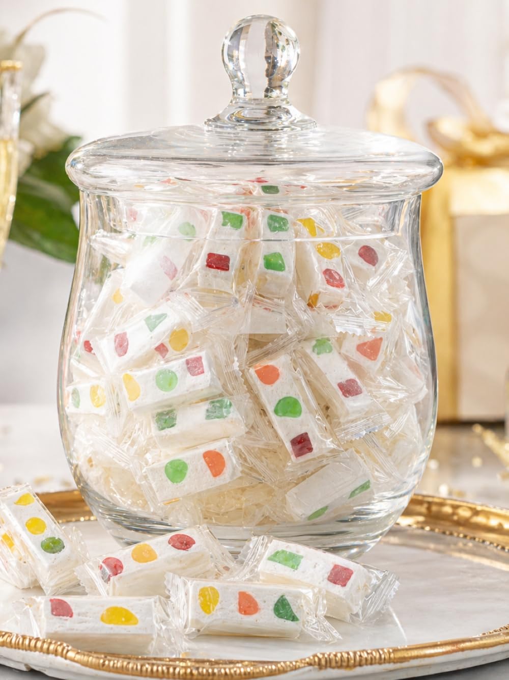 DM Sweets open bag spilling candies showing resealable convenience