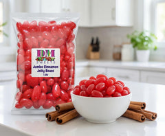 DM Sweets beans in glass bowl for visual impact and easy serving convenience
