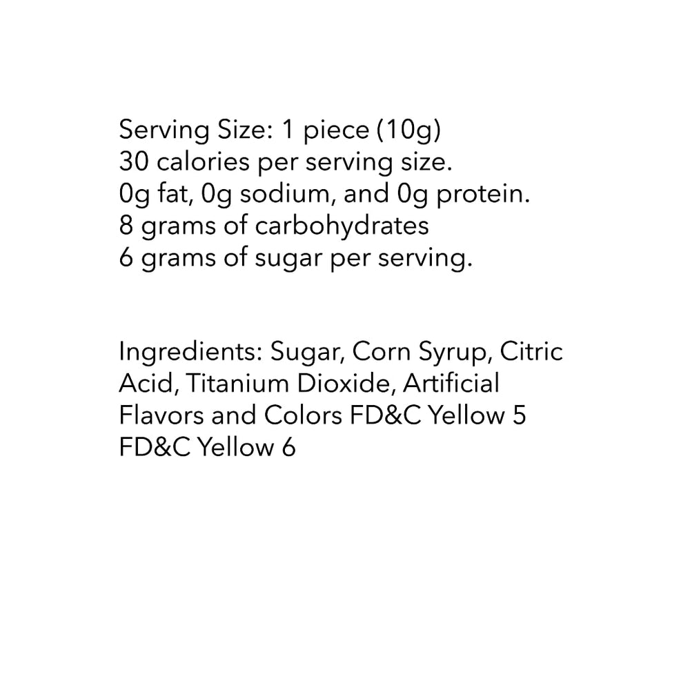 DM Sweets single mango candy held in hand demonstrating size and long-lasting crunch