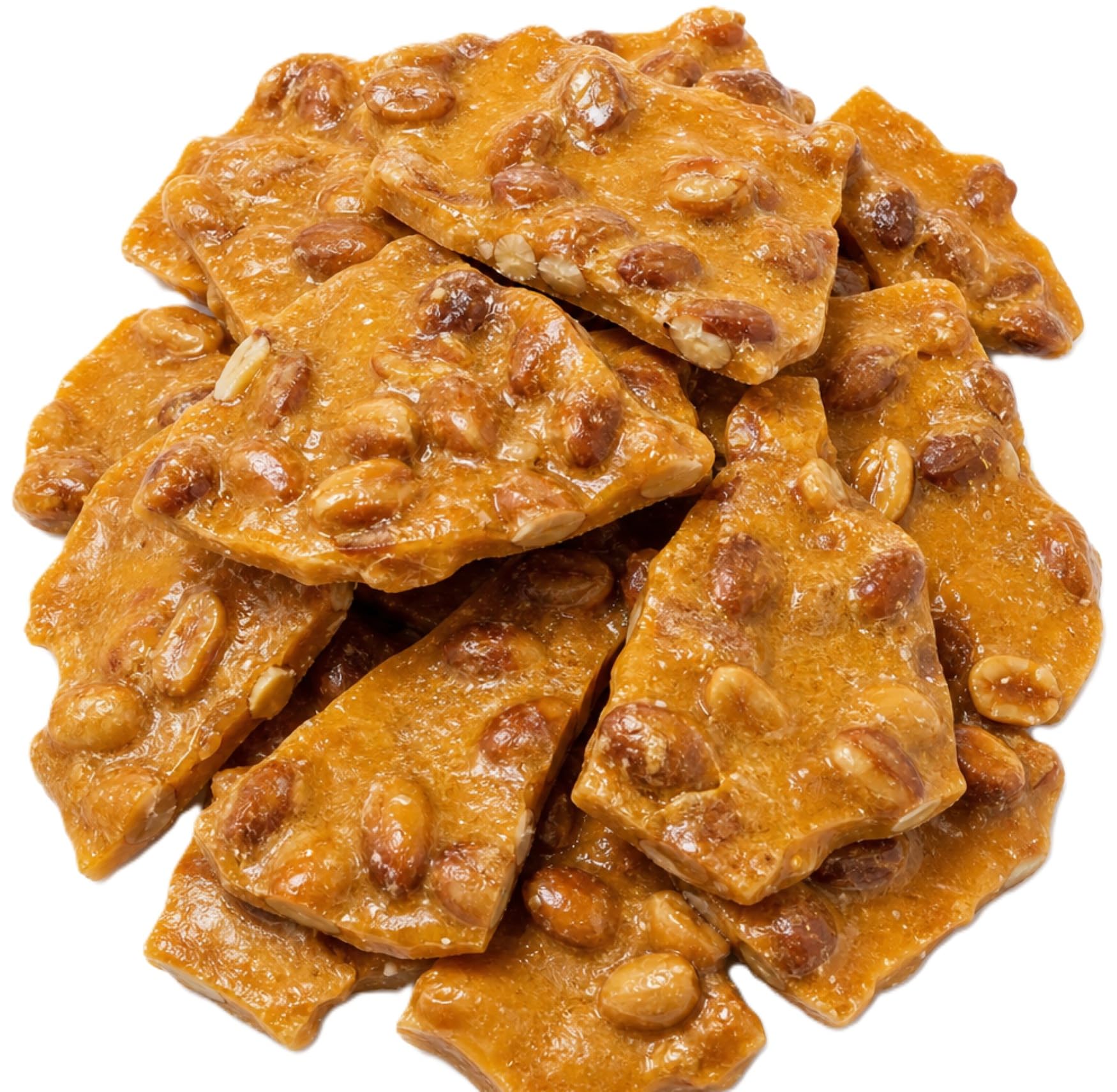 DM Sweets peanut brittle front packaging showing bag and logo, perfect for gifting