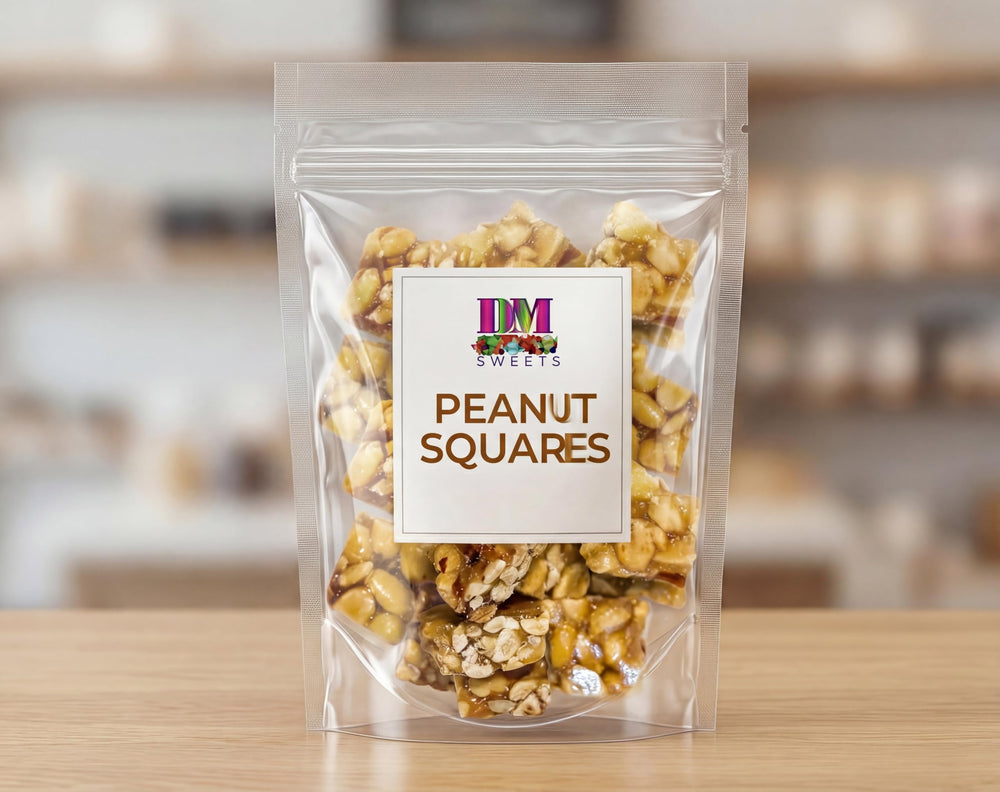 DM Sweets handful of squares demonstrating bite-sized convenience