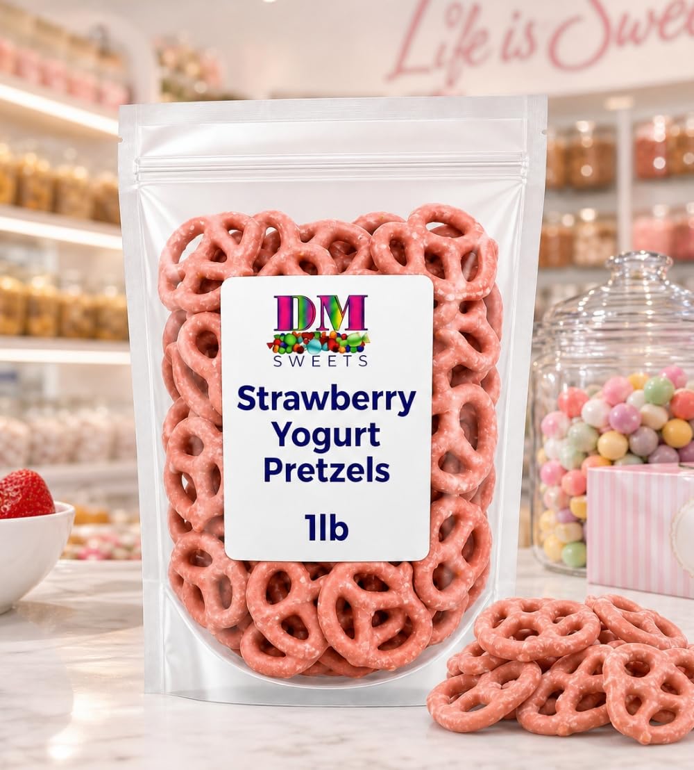 DM Sweets pretzel cross-section showing crisp center and coating benefit: satisfying crunch