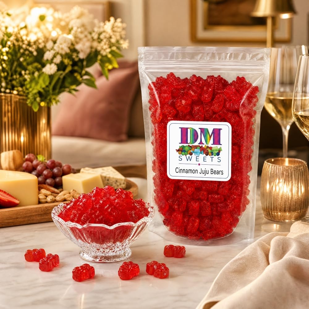 DM Sweets bears in hand for scale demonstrating generous bite-sized portions