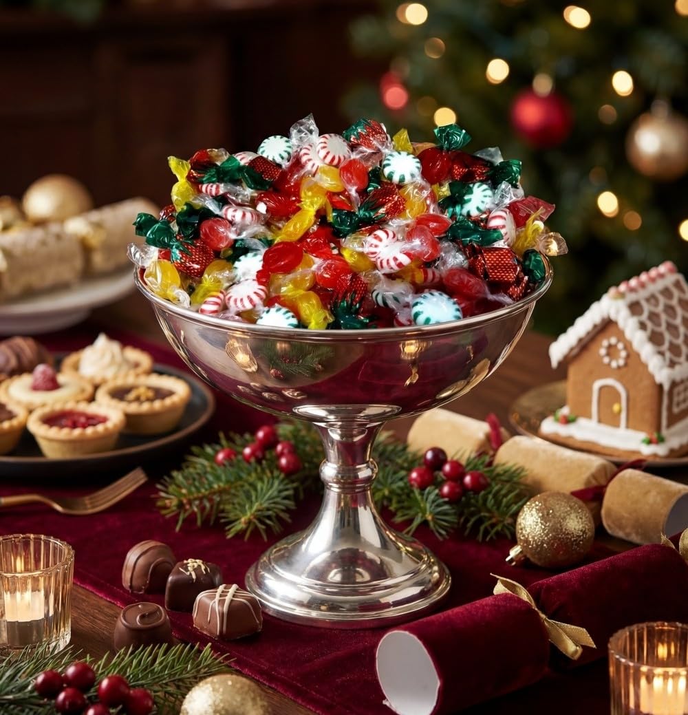 DM Sweets next to a scale showing 2 lb weight for bulk value