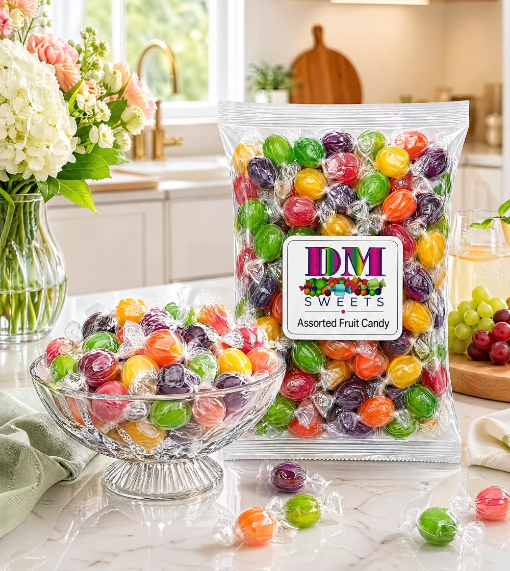 DM Sweets in a serving bowl on table suggesting party-ready presentation and variety