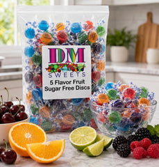 DM Sweets single candy detail highlighting smooth hard texture and lasting flavor