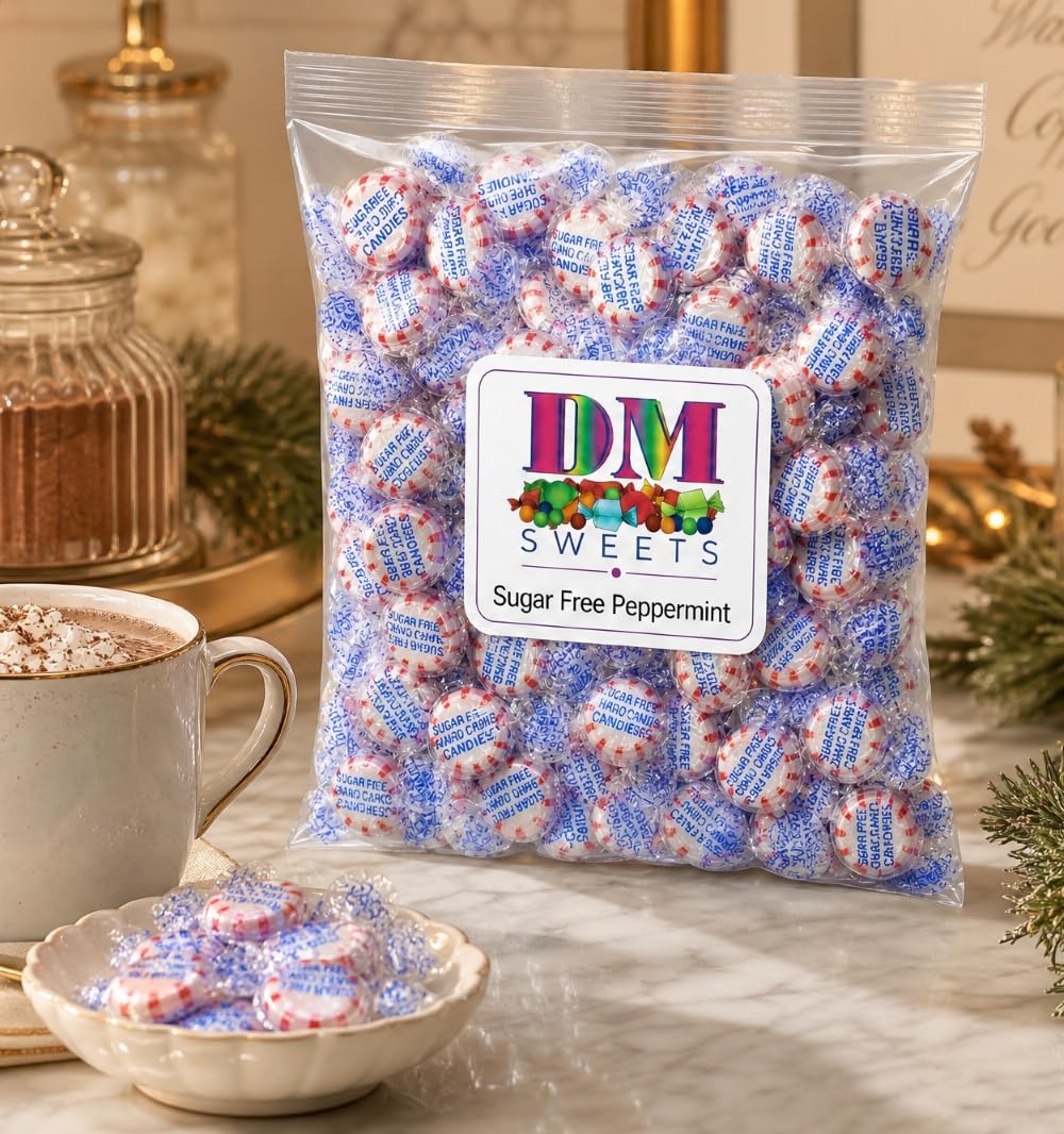 DM Sweets mint held in hand for scale to illustrate size and portion control