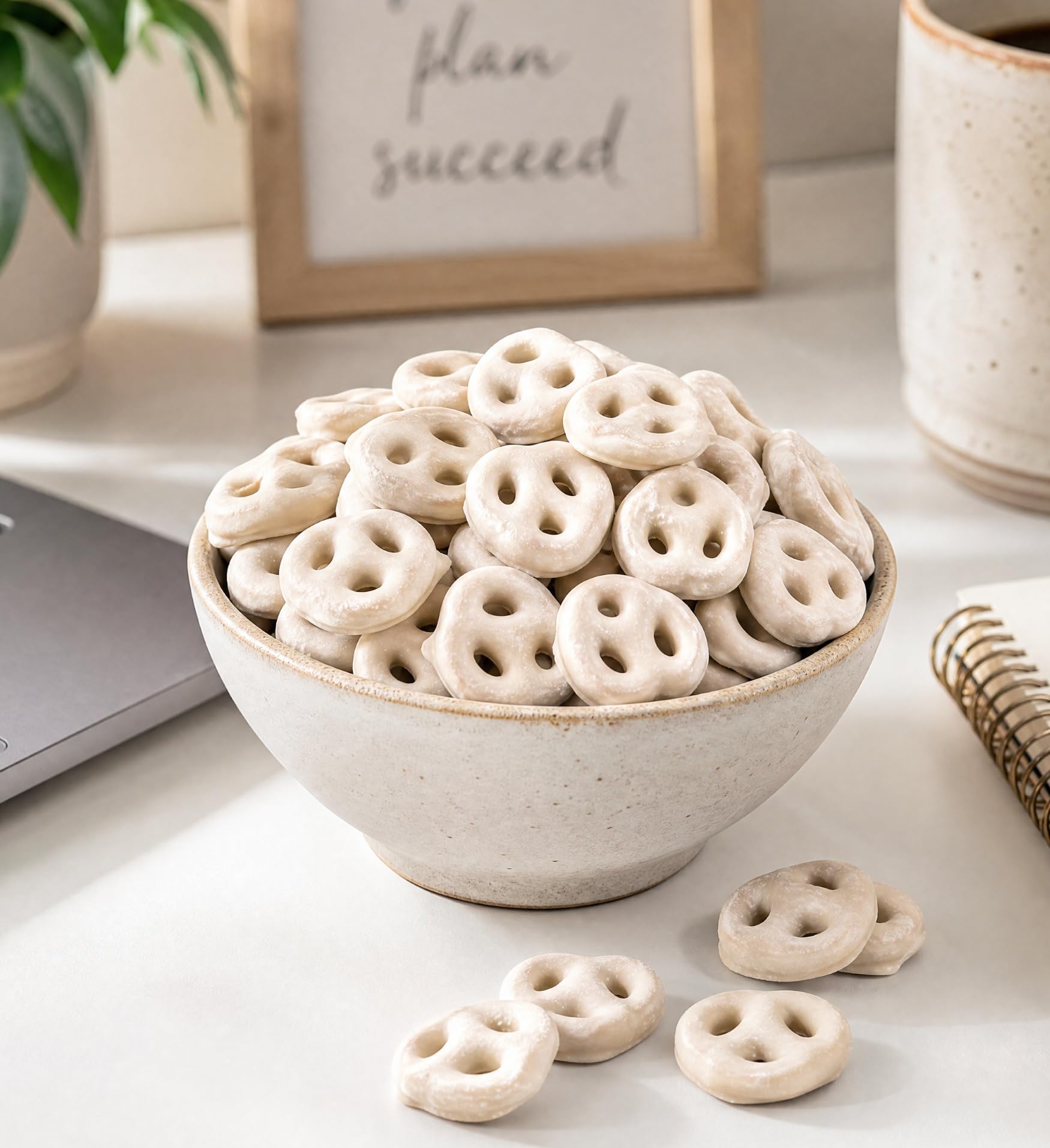 DM Sweets next to a coin for size comparison demonstrating bite-sized pieces
