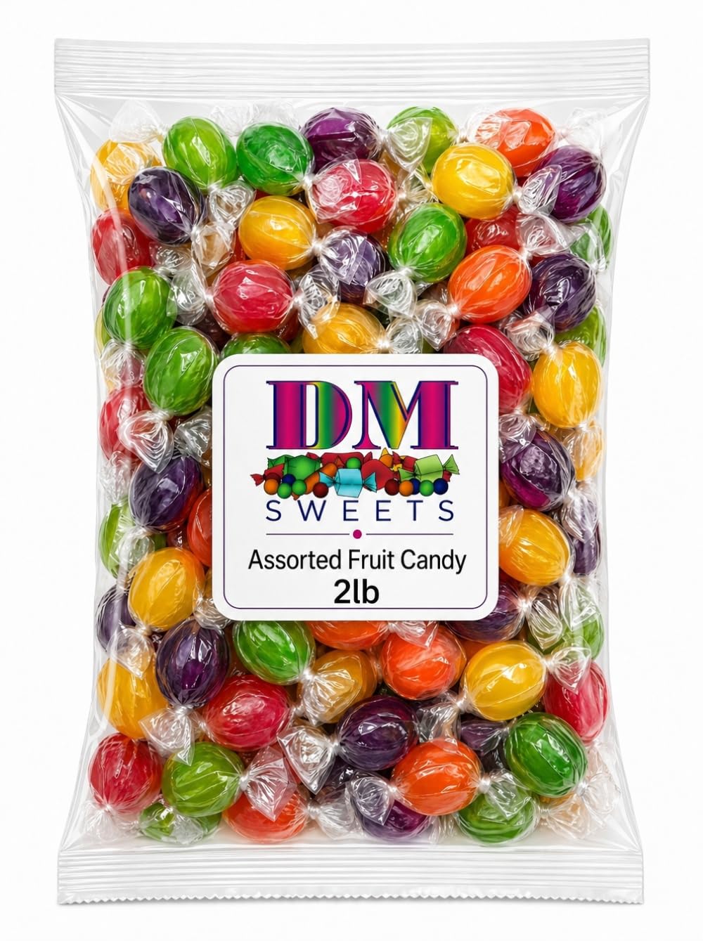 DM Sweets closeup of candy surface texture highlighting glossy, long-lasting chewability
