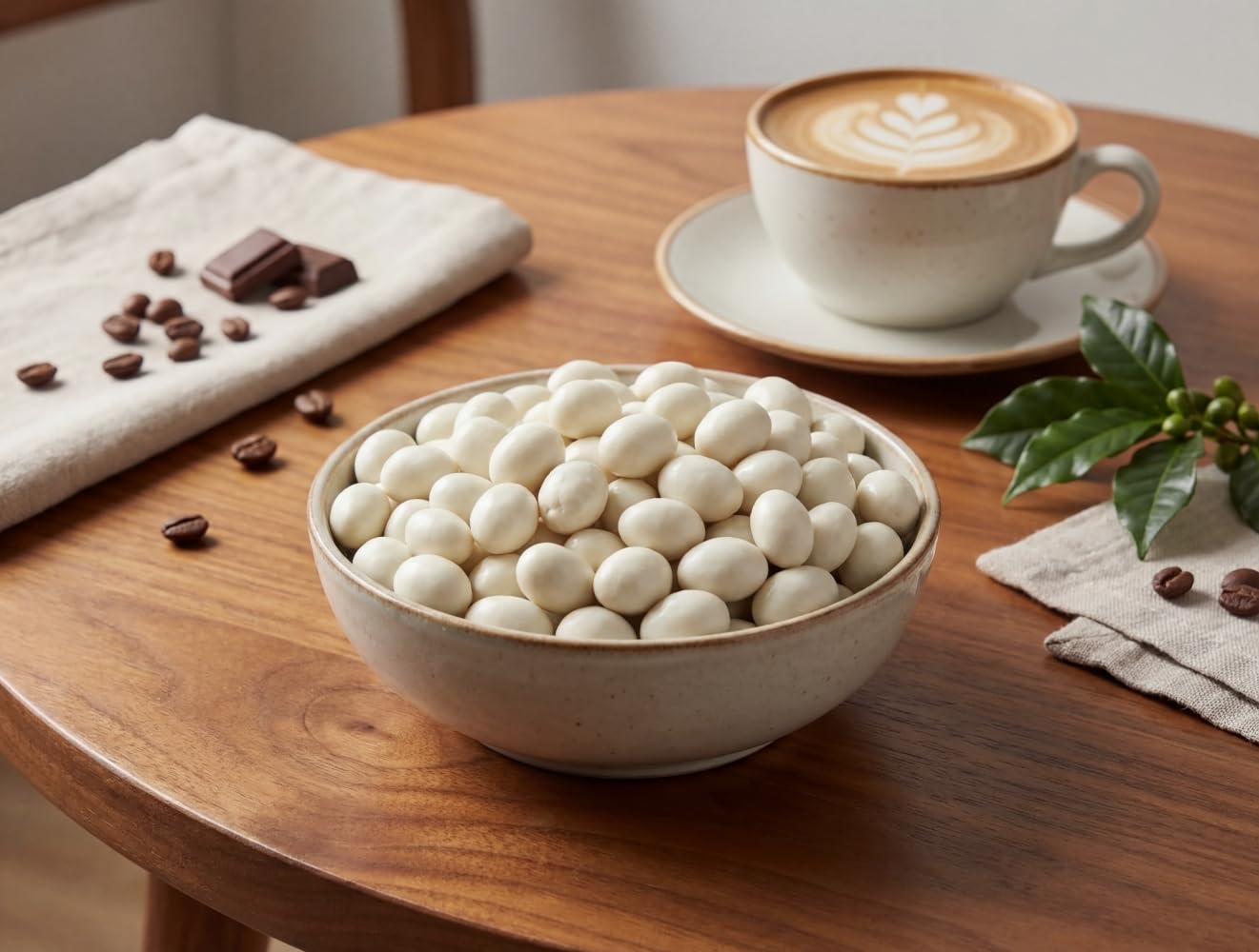 DM Sweets yogurt peanuts sprinkled on ice cream adding sweet crunch