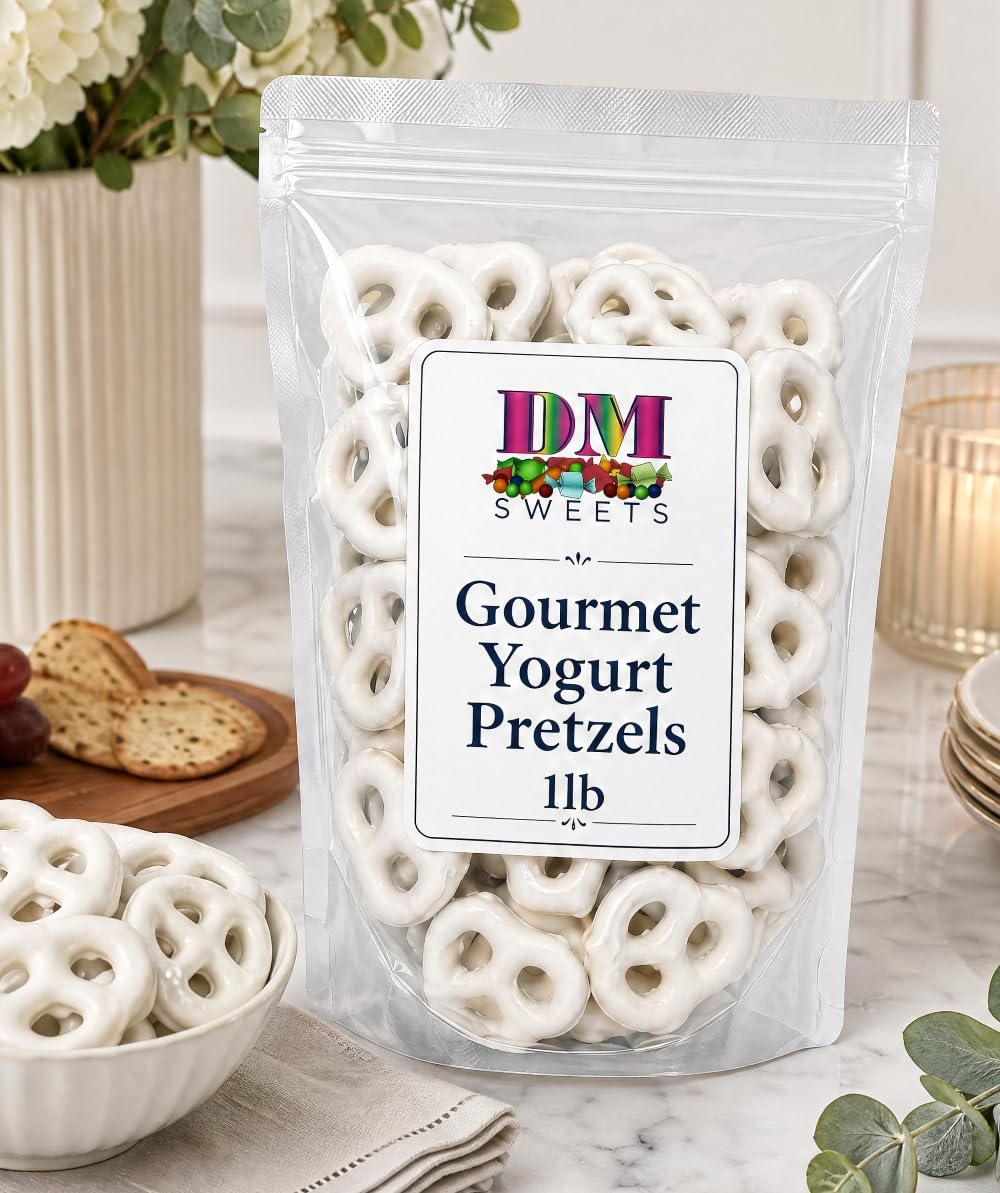 DM Sweets pretzels in a ceramic bowl ideal for serving at parties and gatherings