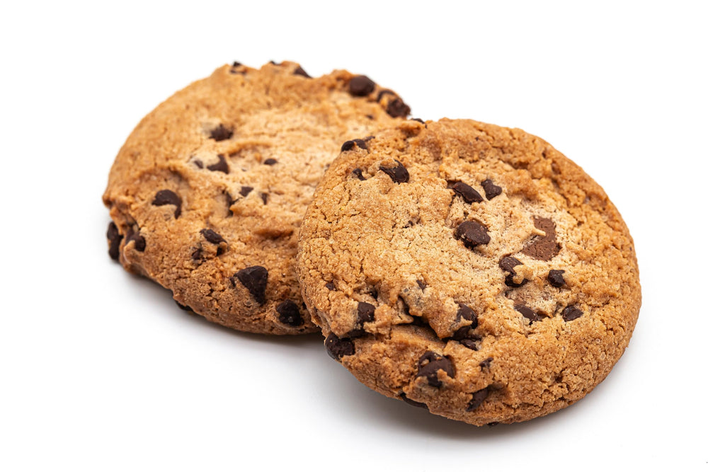 Doctor Rockers chocolate chip detail showing real chips for rich flavor benefit