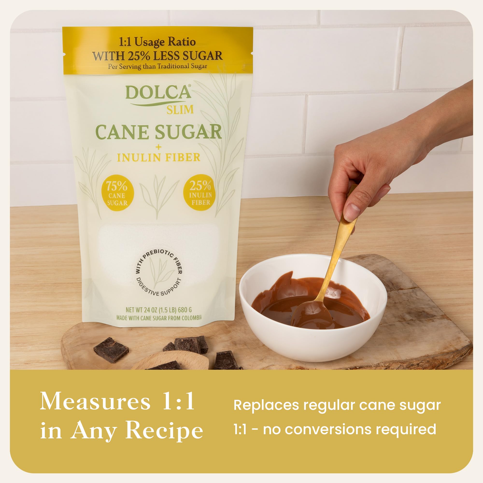 Dolca on a breakfast table illustrating everyday use and convenience