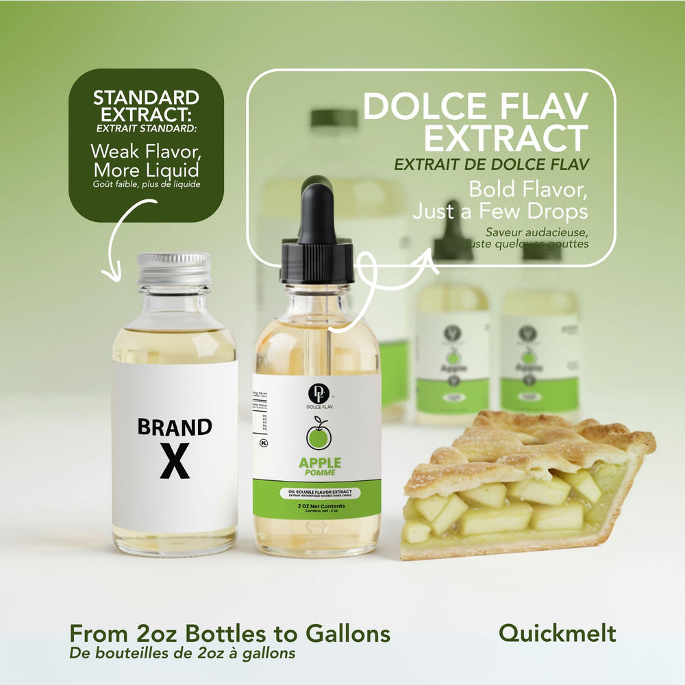 Dolce Flav apple extract used in chocolate truffle for bright apple-chocolate contrast