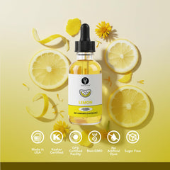 Dolce Flav being added into buttercream on mixer showing smooth blend benefit: uniform citrus flavor