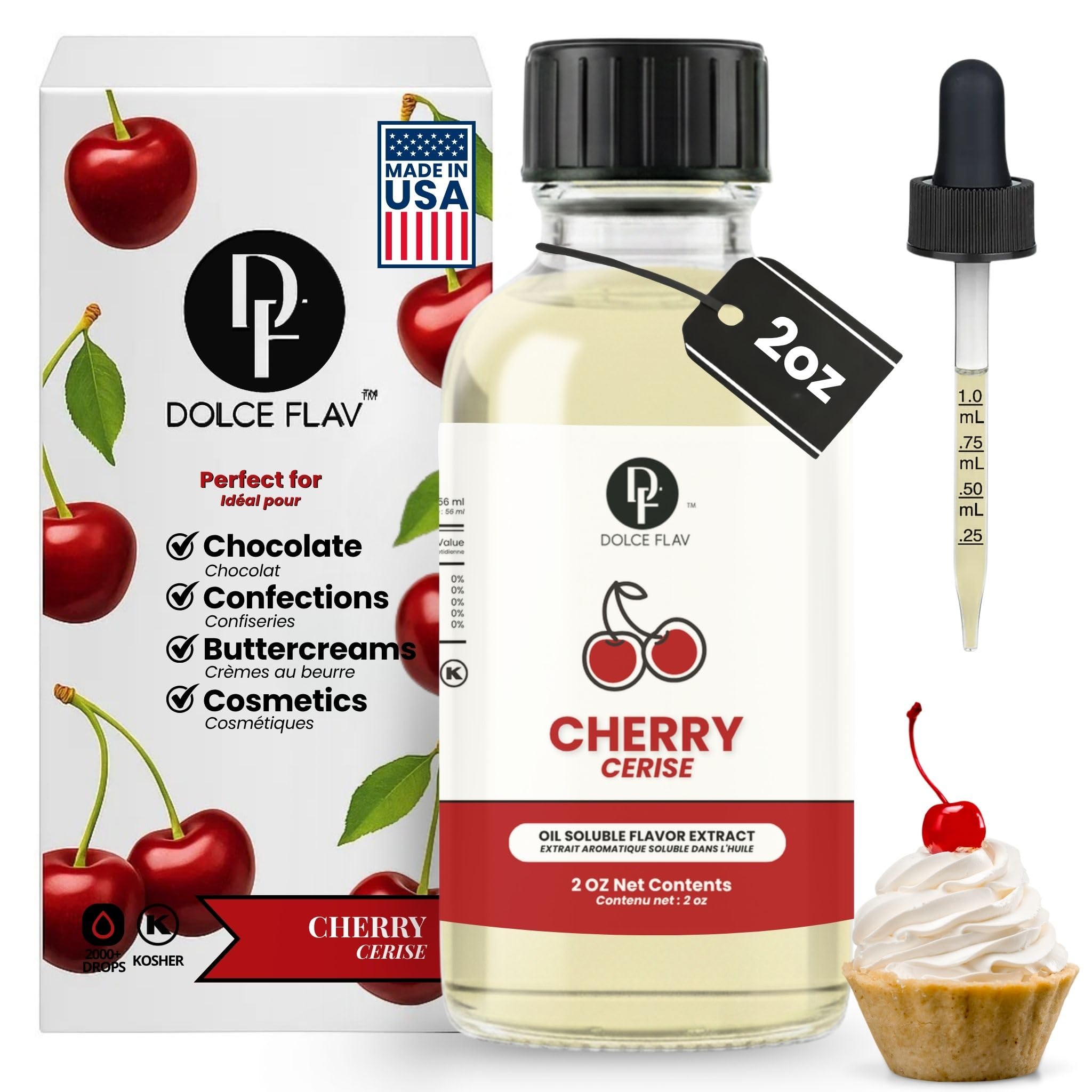 Dolce Flav front label showing product identity and benefit