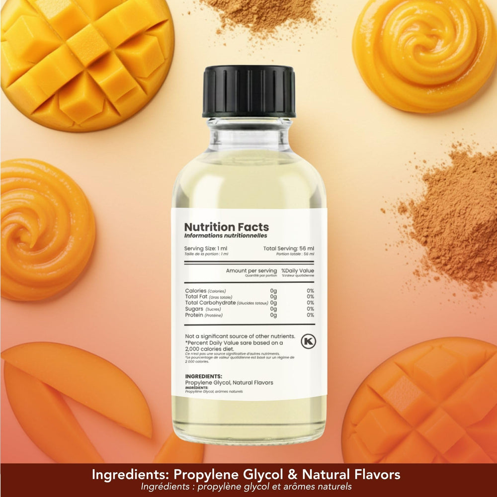 Dolce Flav mango concentrate texture close-up highlighting smooth mixability