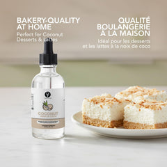 Dolce Flav being added to frosting to show vibrant coconut flavor enhancement and visual texture control
