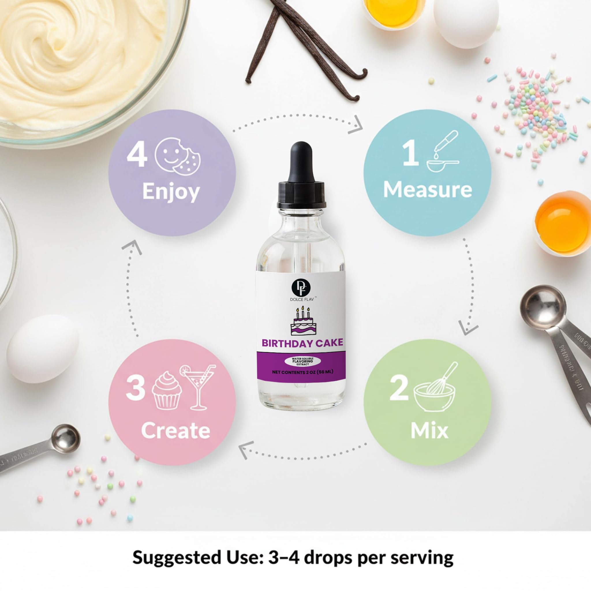 Dolce Flav flavoring added to latte for dessert-style beverage twist