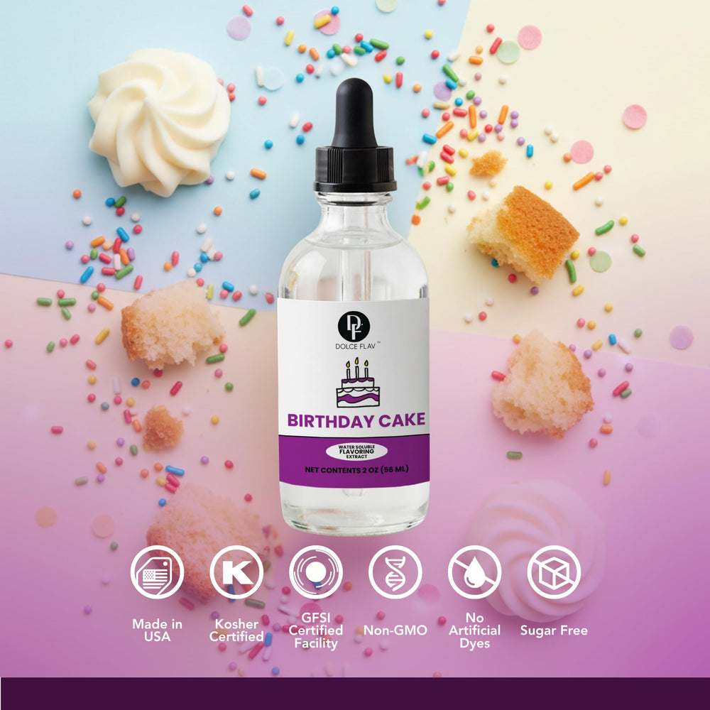 Dolce Flav used on frosted cupcake delivering nostalgic cake flavor