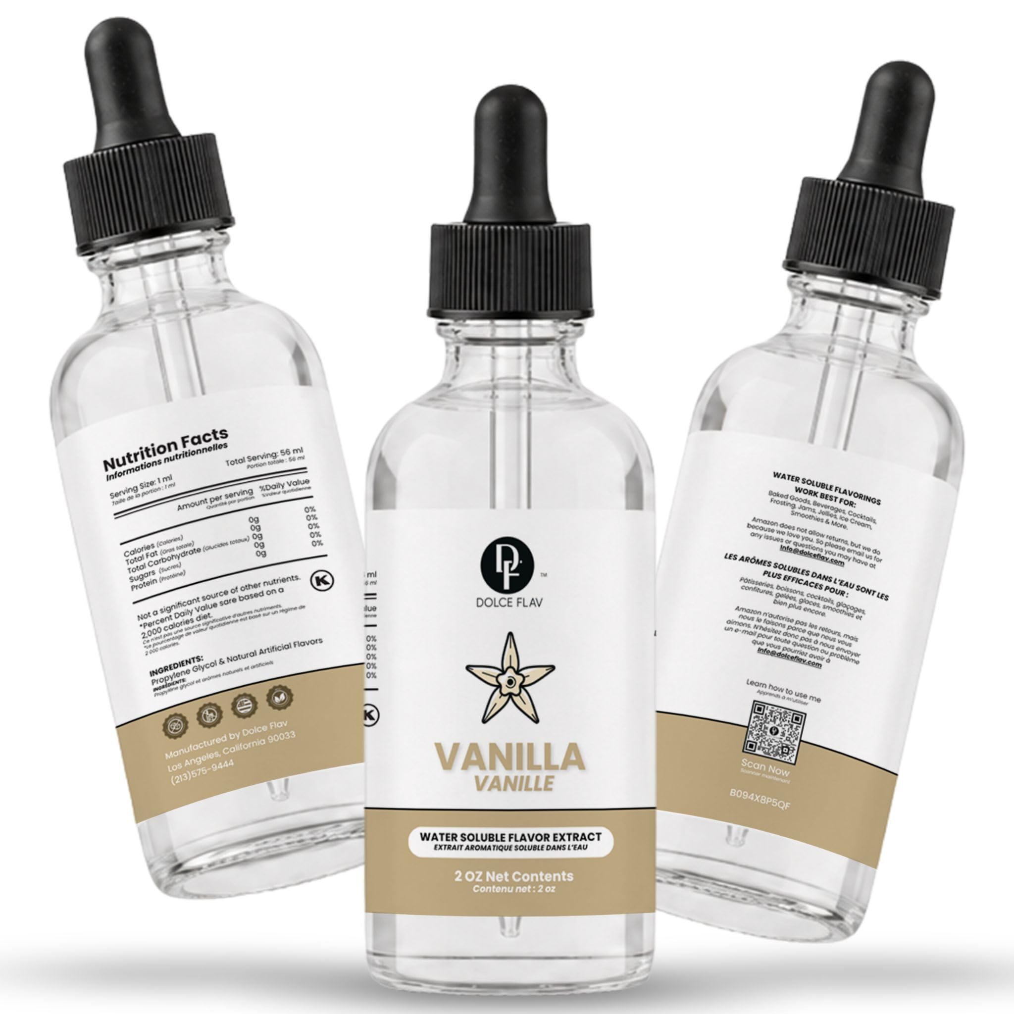 Dolce Flav bottle with cap off showing secure closure and travel-ready packaging