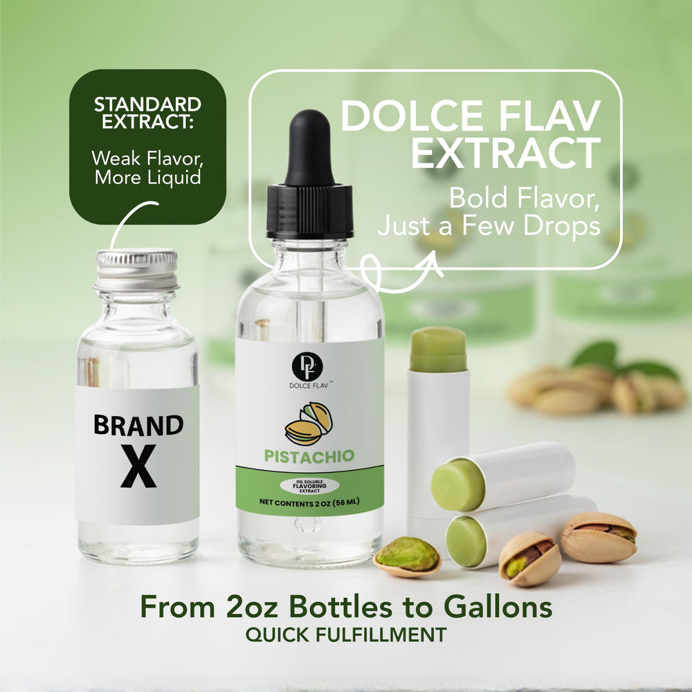 Dolce Flav bottle beside a ruler showing 2 oz scale for portion planning