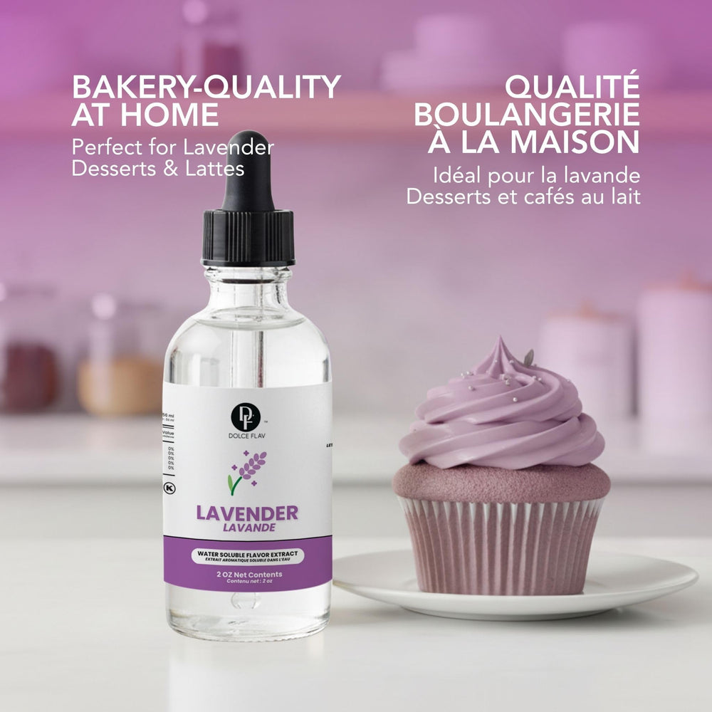 Dolce Flav oil-soluble extract droplets on surface showing smooth mixing into fats