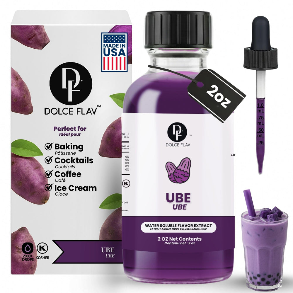 Dolce Flav front label showing product name and dropper for clear identification and trust